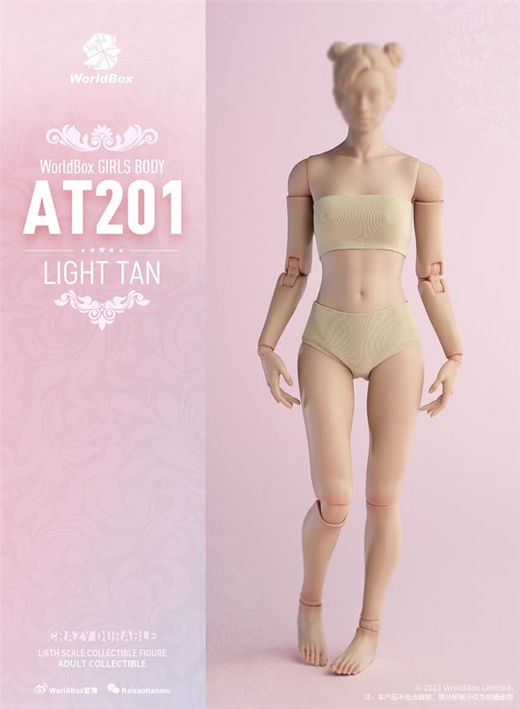 1/6デュラブル女性素体スリムウエストA(Pale Skin)WB-AT210A Amazon.com: 1/6 Scale Female Body,12inch Worldbox Female